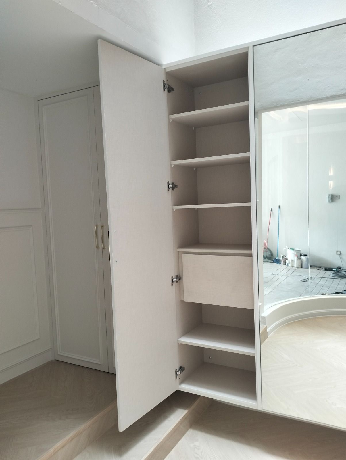 Custom Built-in Wardrobe with Mirror