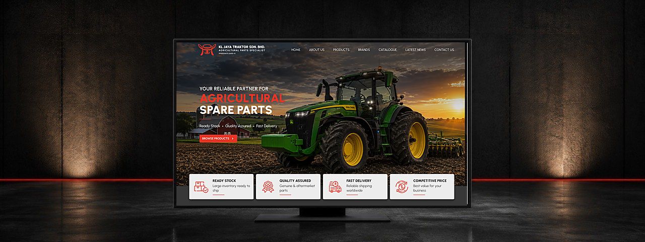 K.L. Jaya Traktor Agricultural Parts Website Design Case Study in Kuala Lumpur
