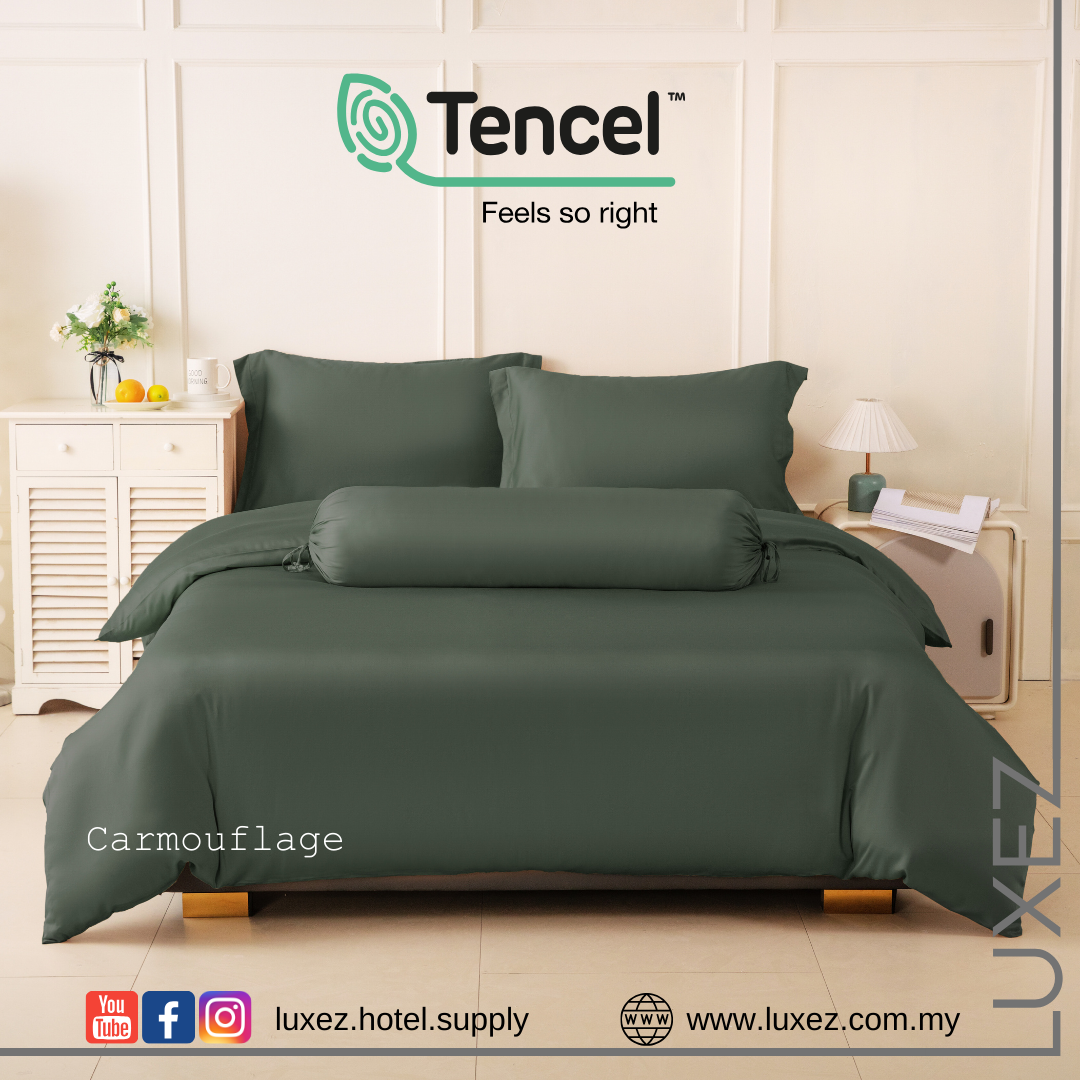 Luxez 100% TENCEL™ Full Bed Set - Carmouflage (Green)