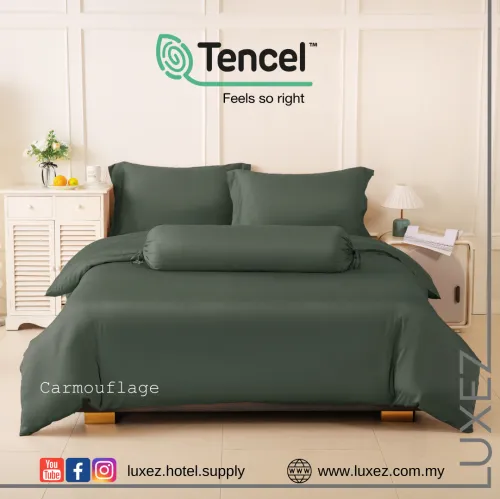 Luxez 100% TENCEL™ Full Bed Set - Carmouflage (Green)