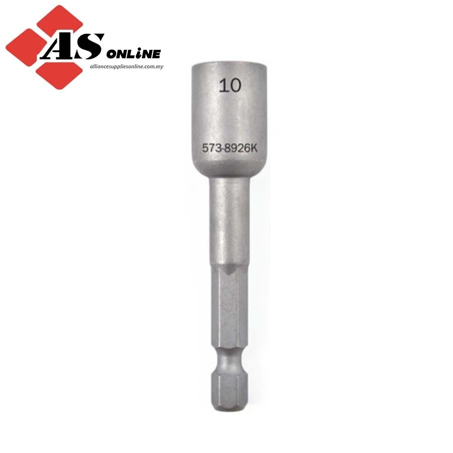 KENNEDY Screwdriver Bit, 10mm, Socket, 1/4" Hex / Model: KEN5738926K