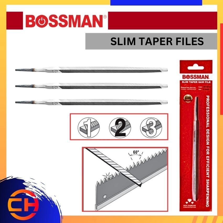 BOSSMAN HAND FILE BTSF4/ BTSF5 SLIM TAPER FILES 