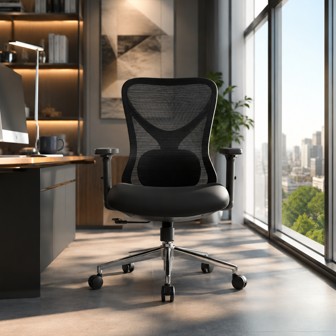 DRM-887 Medium Back Chair | Ergonomic Chair | Office Mesh Chair | Working Chair