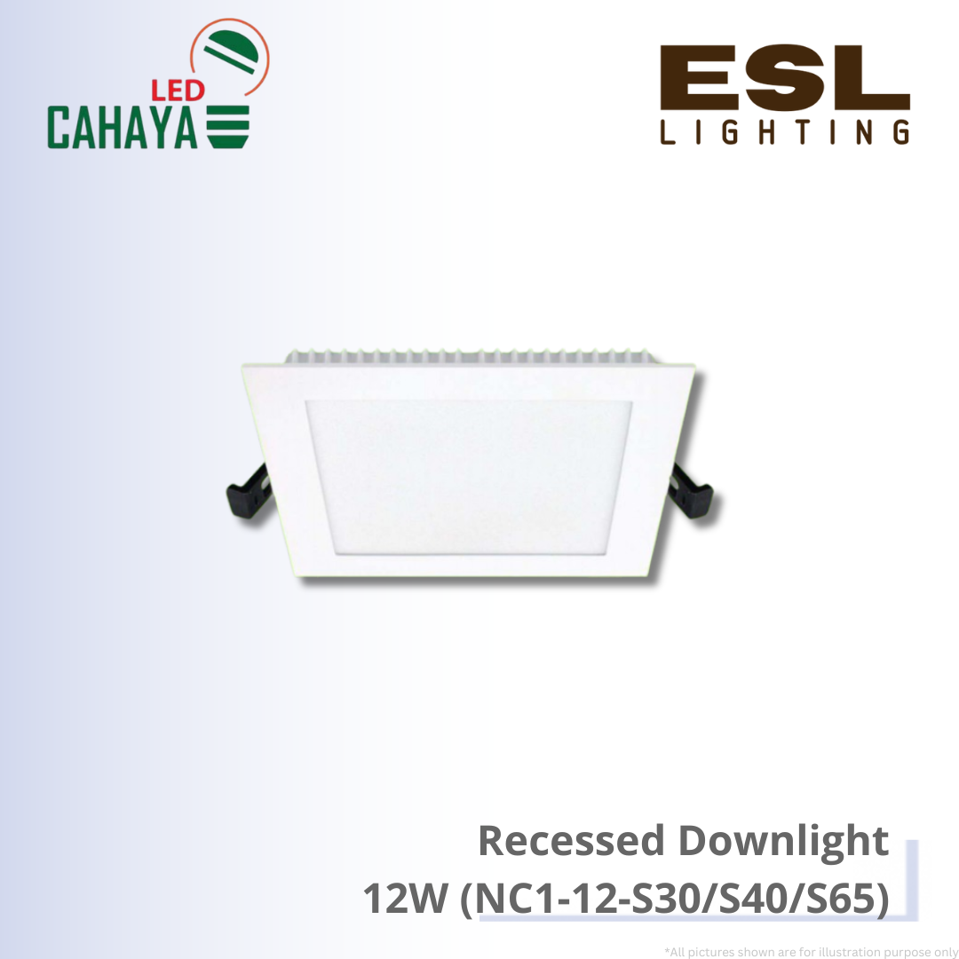 CAHAYA LED Recessed Downlight NC1 Series 12W - NC1-12-S30 NC1-12-S40 NC1-12-S65 LED Downlight Square White