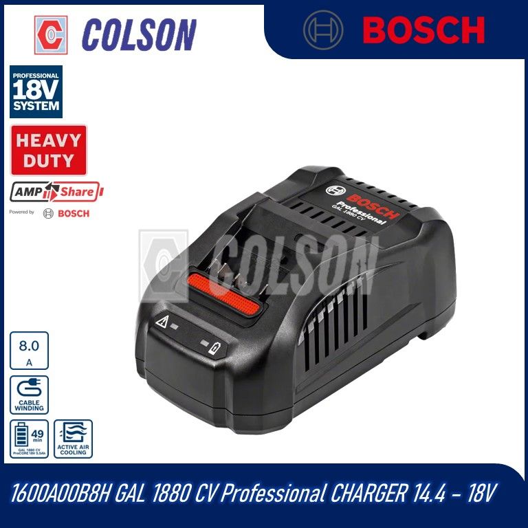 BOSCH 1600A00B8H GAL 1880 CV Professional CHARGER 14.4 – 18V