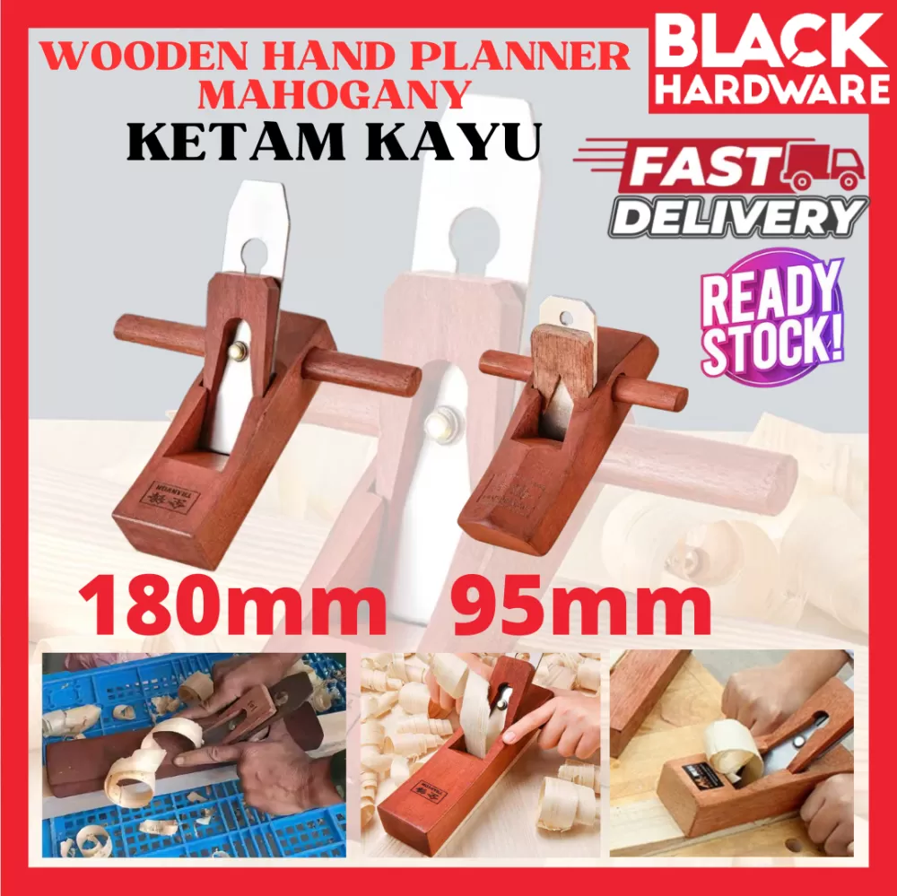 Black Hardware Mini Mahogany Carpenter WoodWorking Trim Hand Wooden Plane Planer Edge Cutter Ketam Kayu Craft Tool Set a