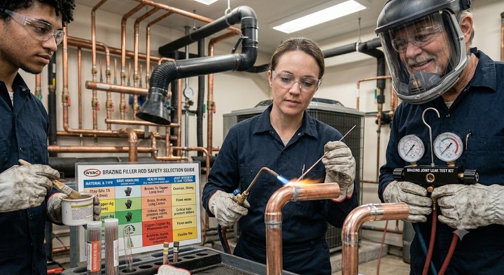 brazing filler rod HVAC leak-free joints