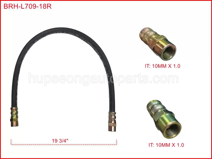 M/B SF12-12/500 REAR BRAKE HOSE BRAZIL #BRH10101010 19 3/4" #BRH=2I (BRH-L709-18R)