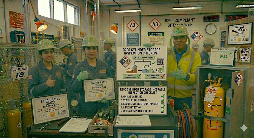 R290 cylinder storage inspection checklist