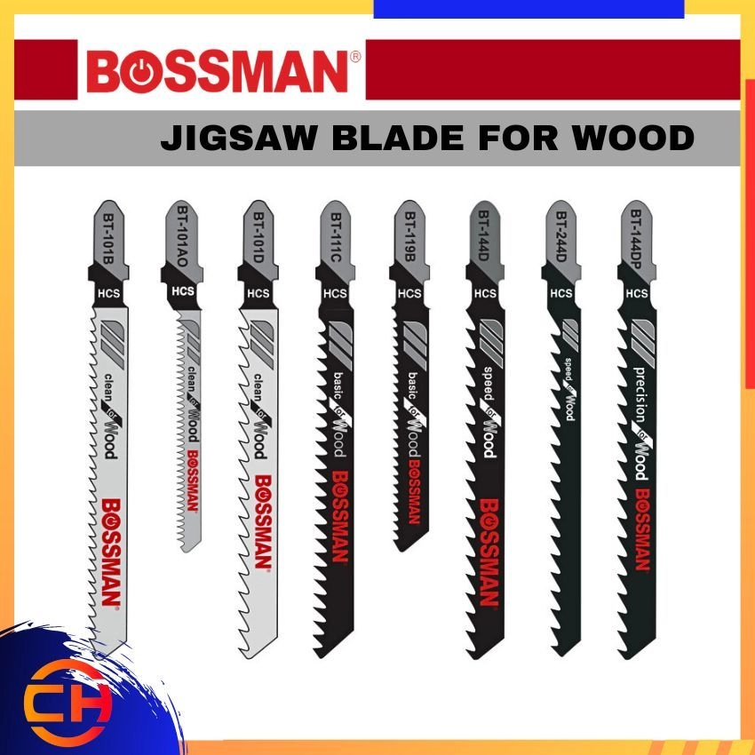 BOSSMAN JIGSAW BLADE FOR WOOD BT - 101B/ BT - 101AO/ BT - 101D/ BT-111C/ BT - 119B/ BT - 144D/ BT - 244D BT - 144DP 