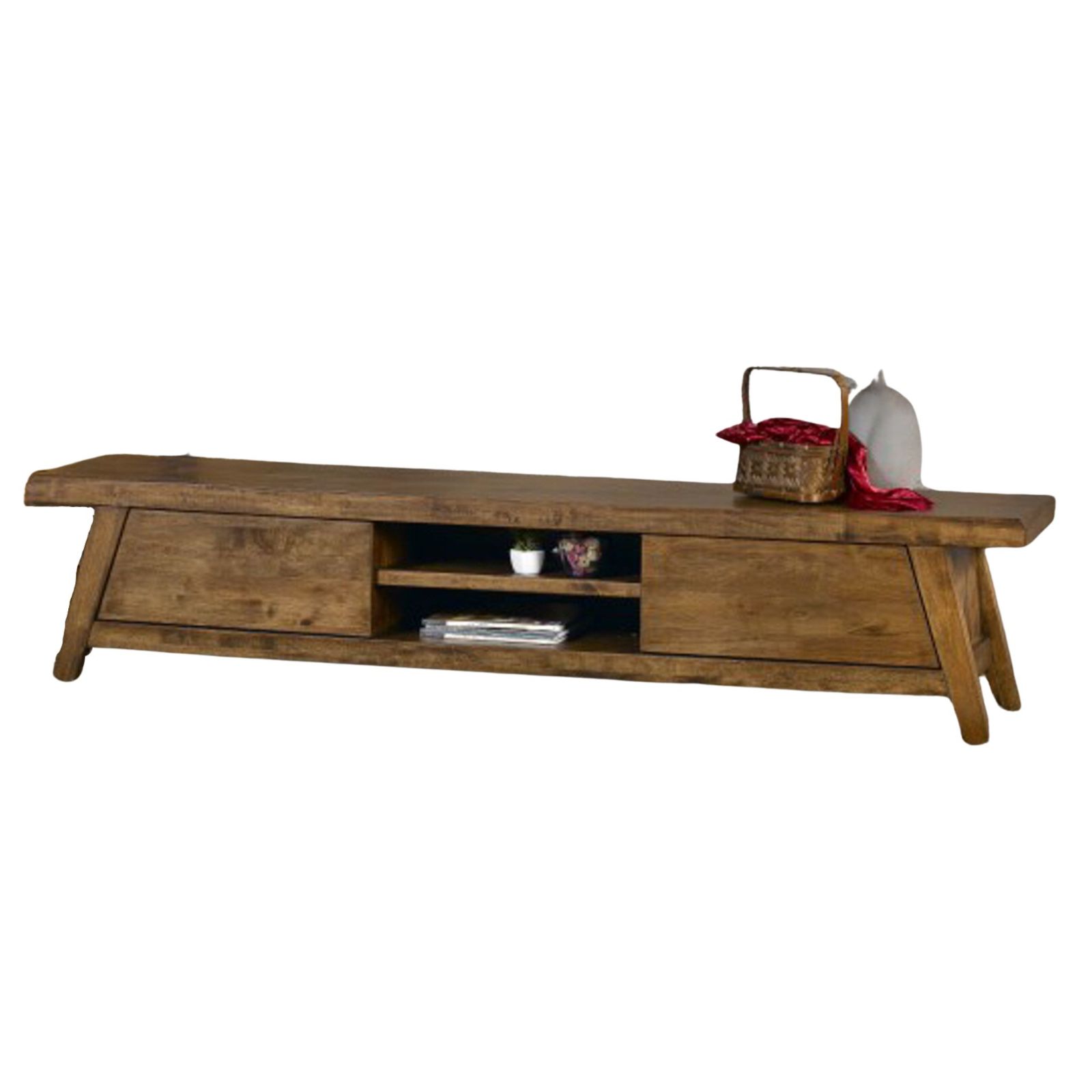6.56ft Full Solid Rubber Wood TV Cabinet OF2EK436975