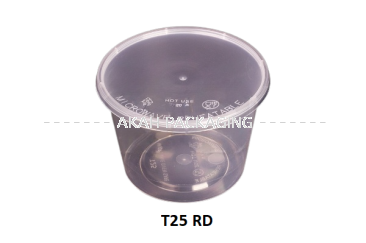 T25 650ml Plastic ROUND CONTAINER with LID