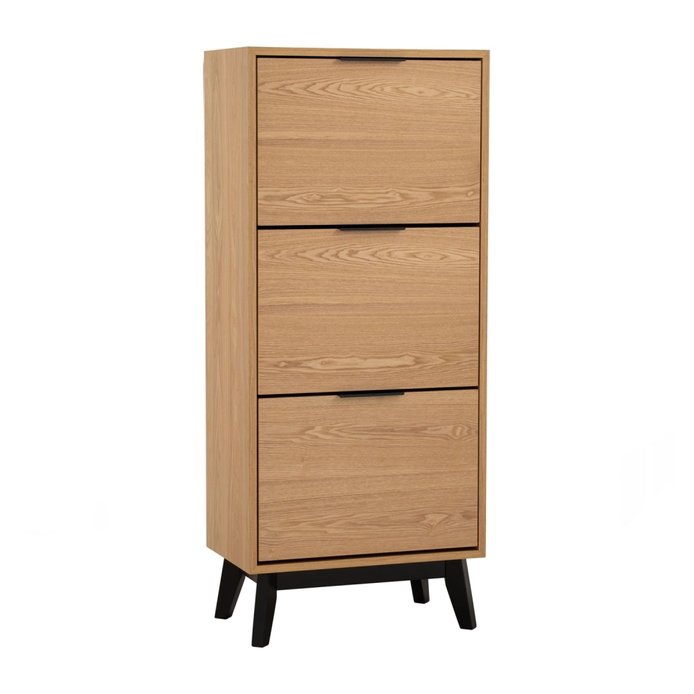 Malton 3 Door Shoe Cabinet (Natural)