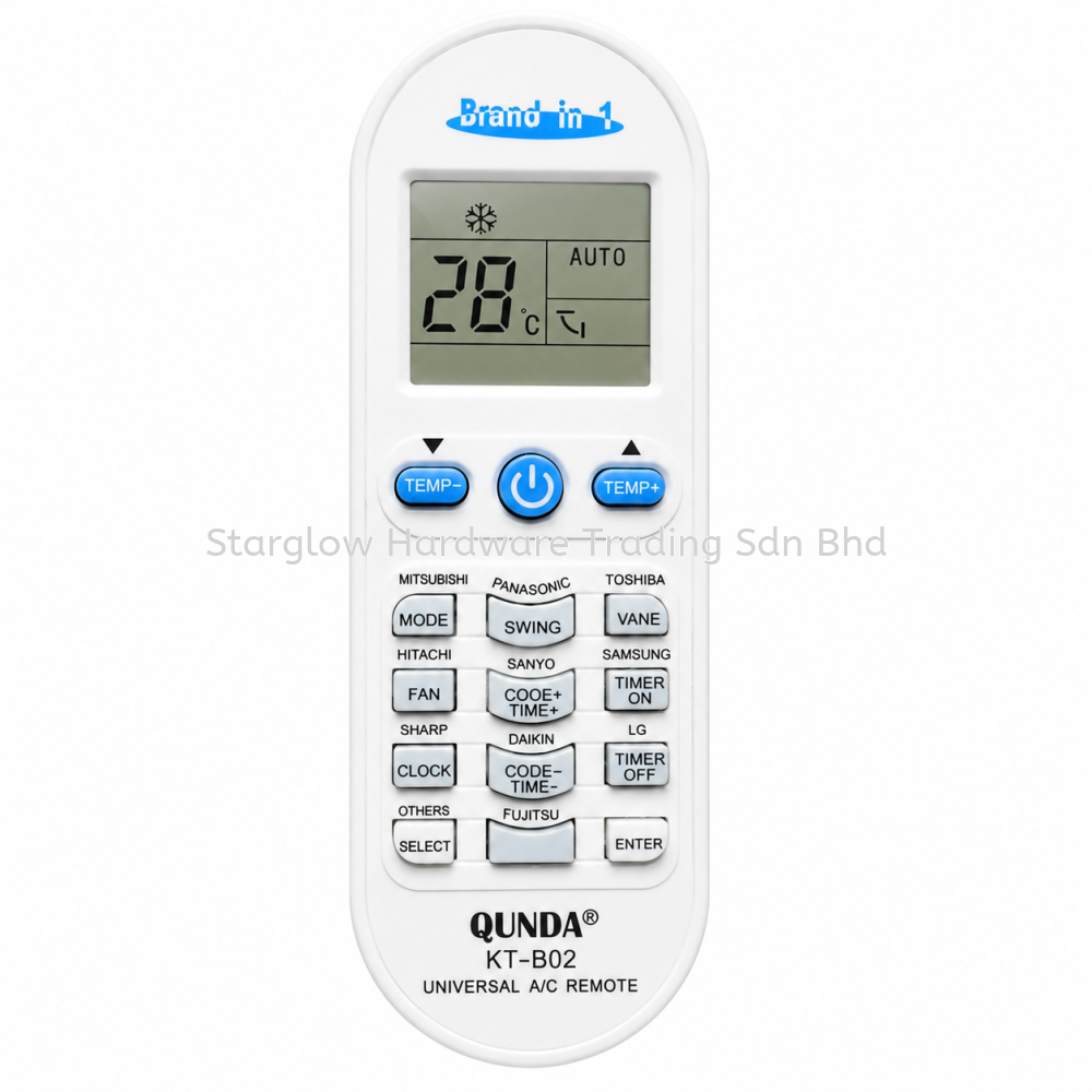QUNDA Universal Air Conditioner Remote Controller KT-B02