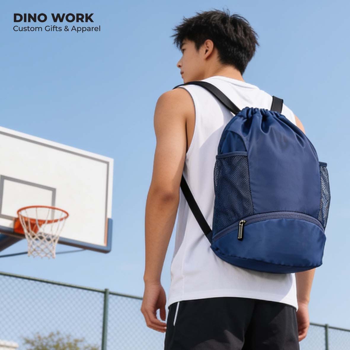 Water-Resistant Drawstring Backpack 4117