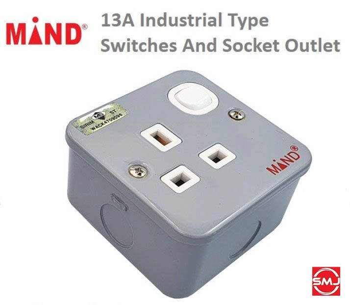 Mind 2K731 13A 1 Gang Metalclad Switched Socket Outlet 