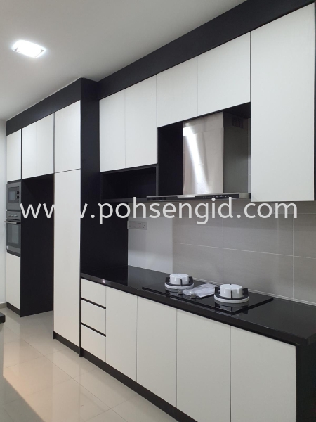 Solid Plywood Laminated Kitchen Cabinet #CENDERAWASIH Kitchen Seremban, Negeri Sembilan (NS), Malaysia Renovation, Service, Interior Design, Supplier, Supply | Poh Seng Furniture & Interior Design