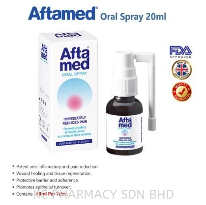 AFTAMED ORAL SPRAY FOR MOUTH ULCER 20ML (EXP:11/2025)