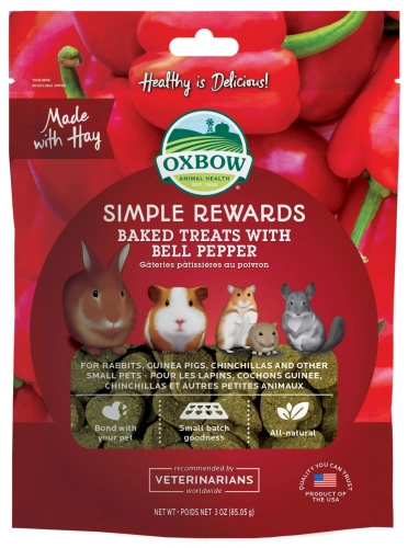 Oxbow Simple Rewards Baked Treats with Bell Pepper (3oz)