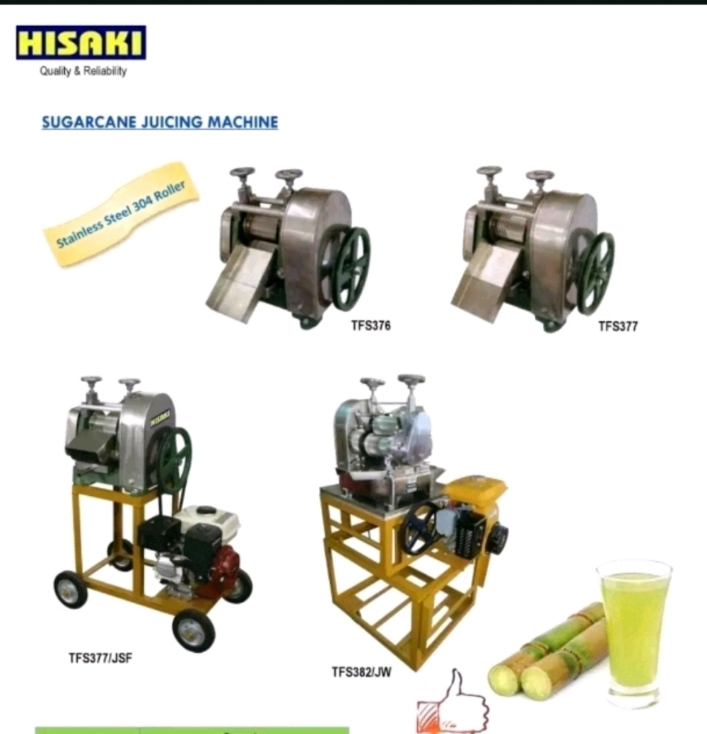 Hisaki Sugar Cane Juicing Machine c/w 7.0 hp Gasoline Engine