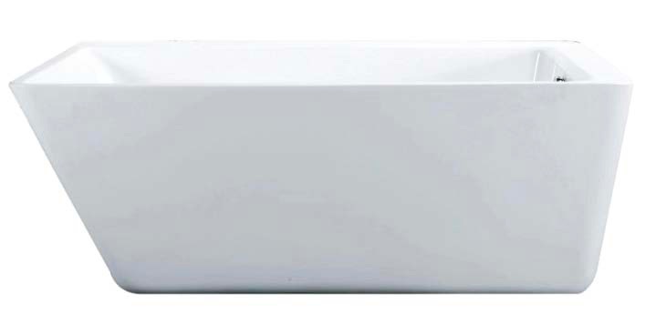VK-A158B Free Standing Acrylic Bathtub 1600mm – Modern White Luxury Bathtub for Contemporary Bathrooms