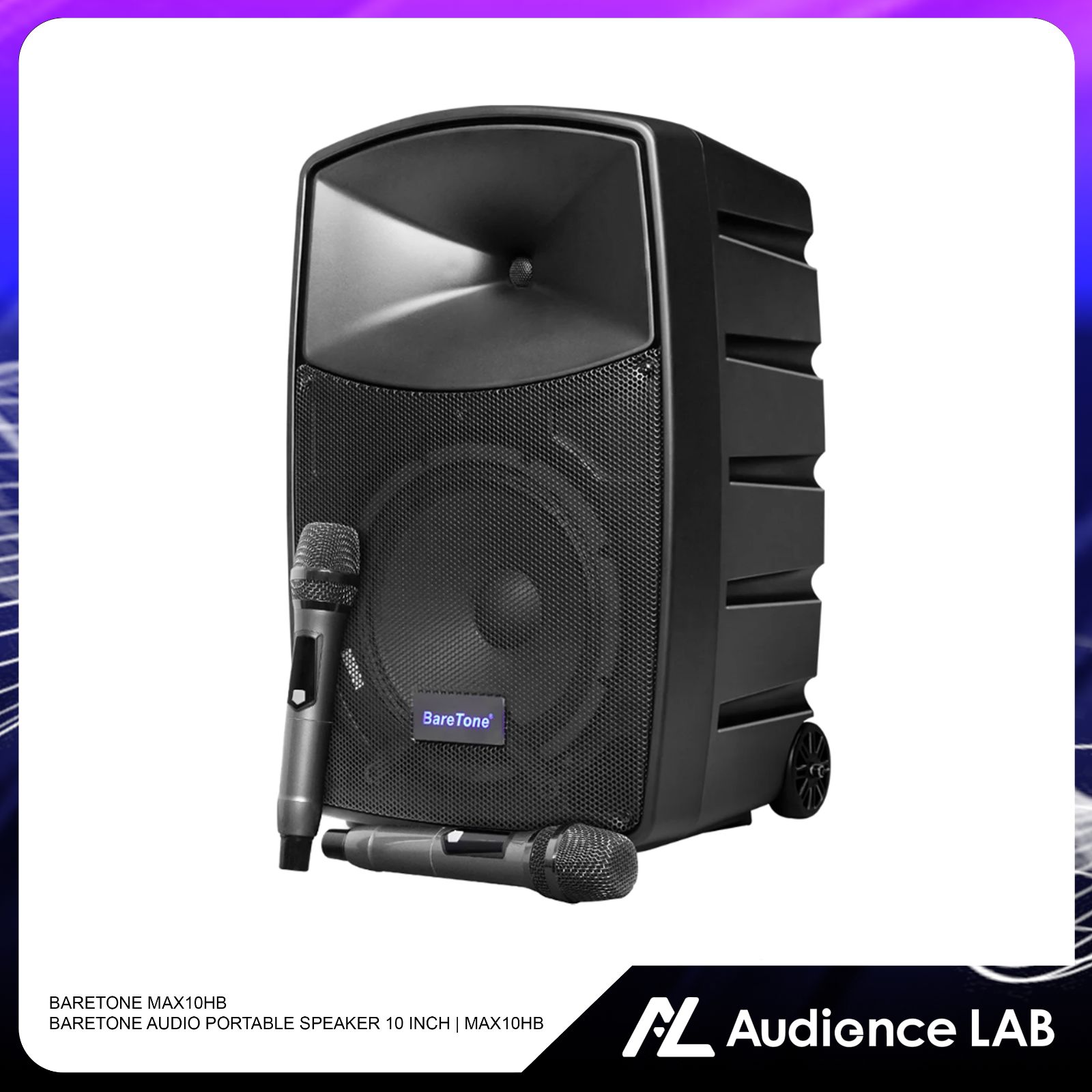 BARETONE MAX10HB BARETONE AUDIO PORTABLE SPEAKER 10 INCH | MAX10HB