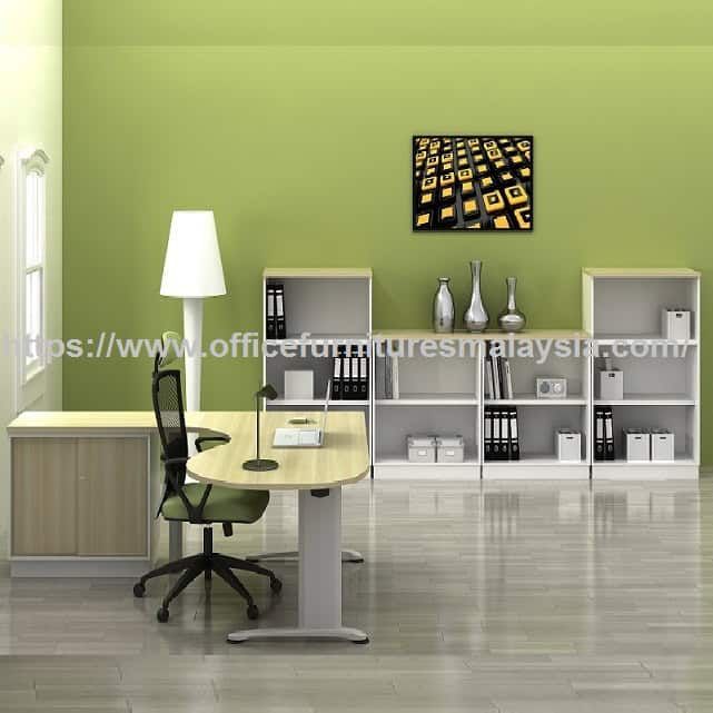 6 ft Executive L Shape Writing Table And Low Cabinet Set OFBM66SET2