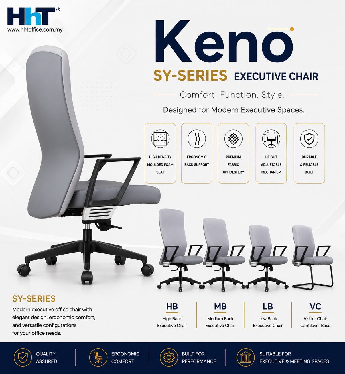 Keno SY-Series Executive Office Chair  (HB | MB | LB | VC)