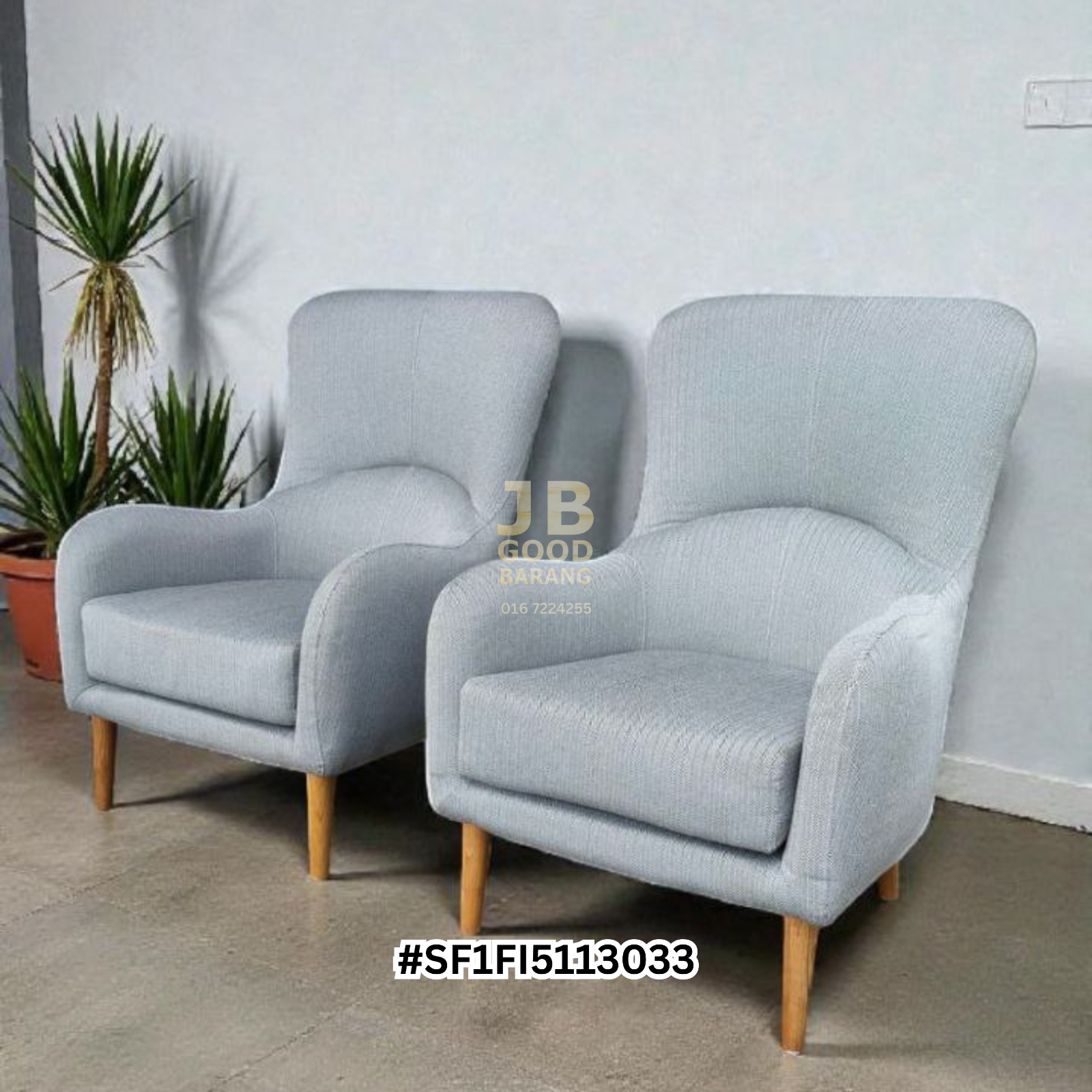 [ALLSOLD] High Back Fabric Sofa Armchairs – Good Quality, Good Condition