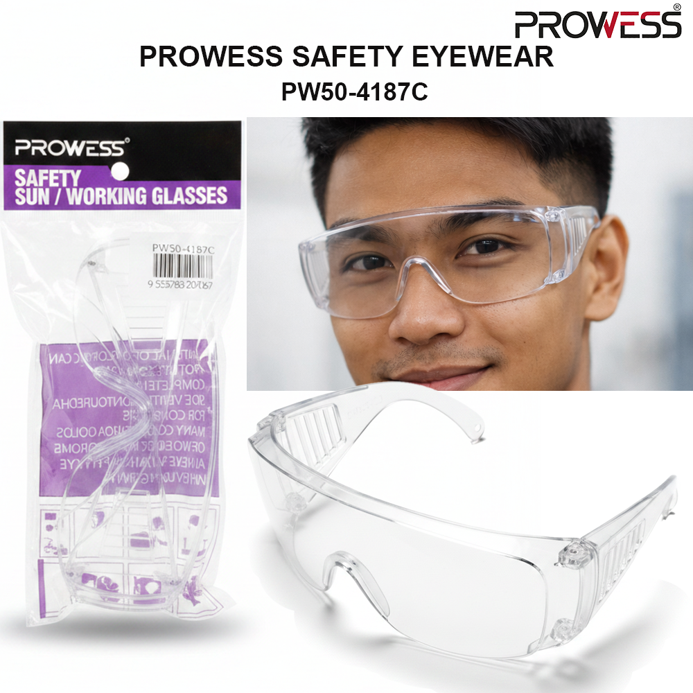 PROWESS SAFETY EYEWEAR | PROTECTIVE SAFETY GLASSES | IMPACT-RESISTANT INDUSTRIAL EYE PROTECTION ( PW50-4187C )