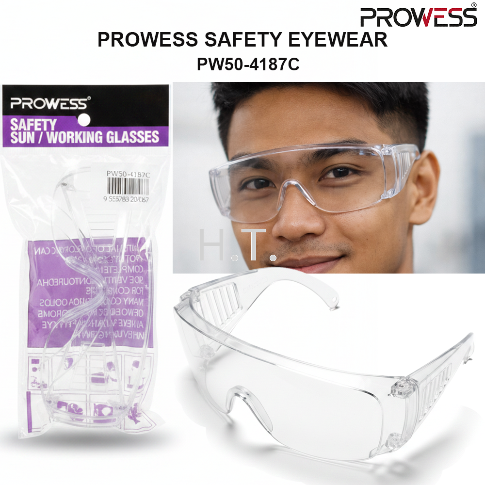 PROWESS SAFETY EYEWEAR | PROTECTIVE SAFETY GLASSES | IMPACT-RESISTANT INDUSTRIAL EYE PROTECTION ( PW50-4187C )