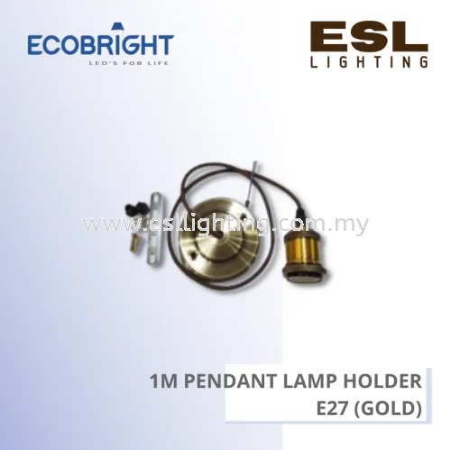 ECOBRIGHT 1M Pendant Lamp Holder E27 (Gold) - EB096-G