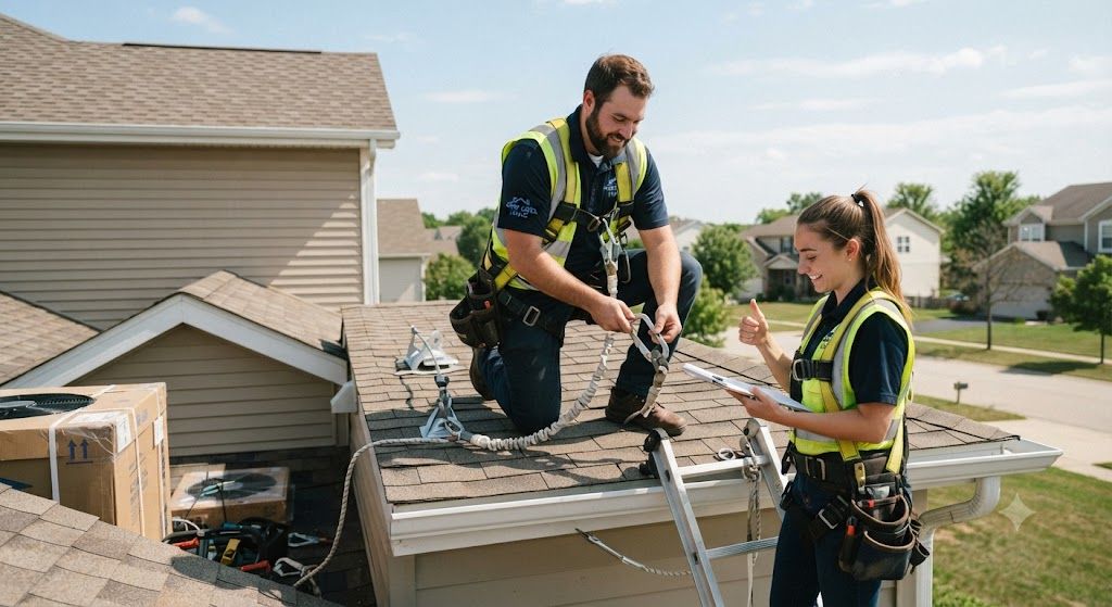 residential air conditioning height safety procedures