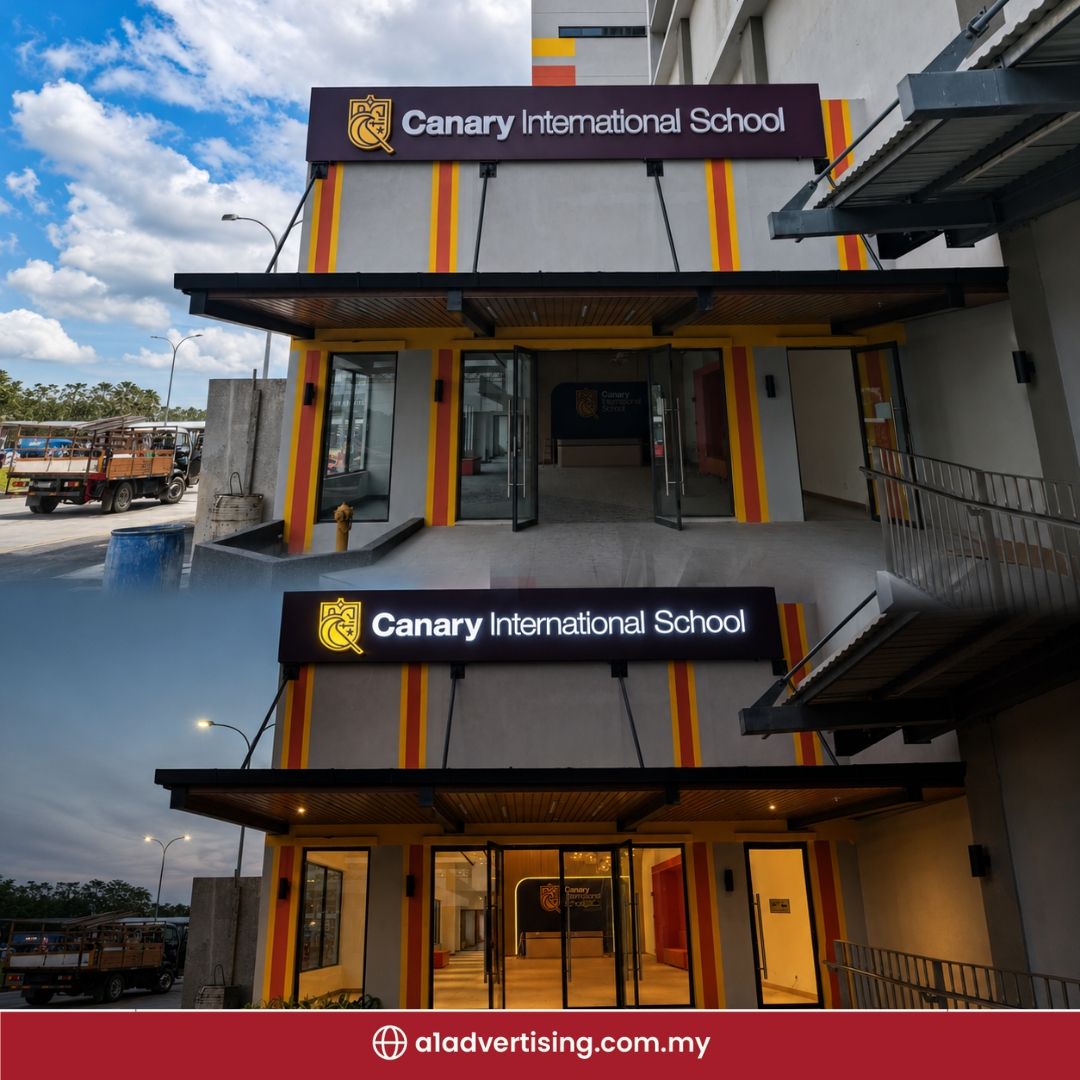3D LED School Signage Malaysia | Front-Lit Logo & Lettering