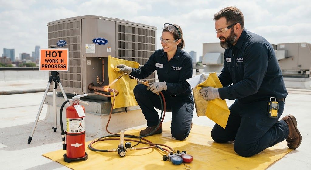 refrigeration brazing safety practices HVAC