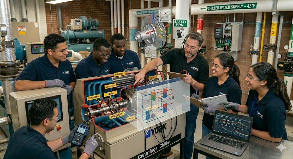 Industrial HVAC centrifugal chiller training
