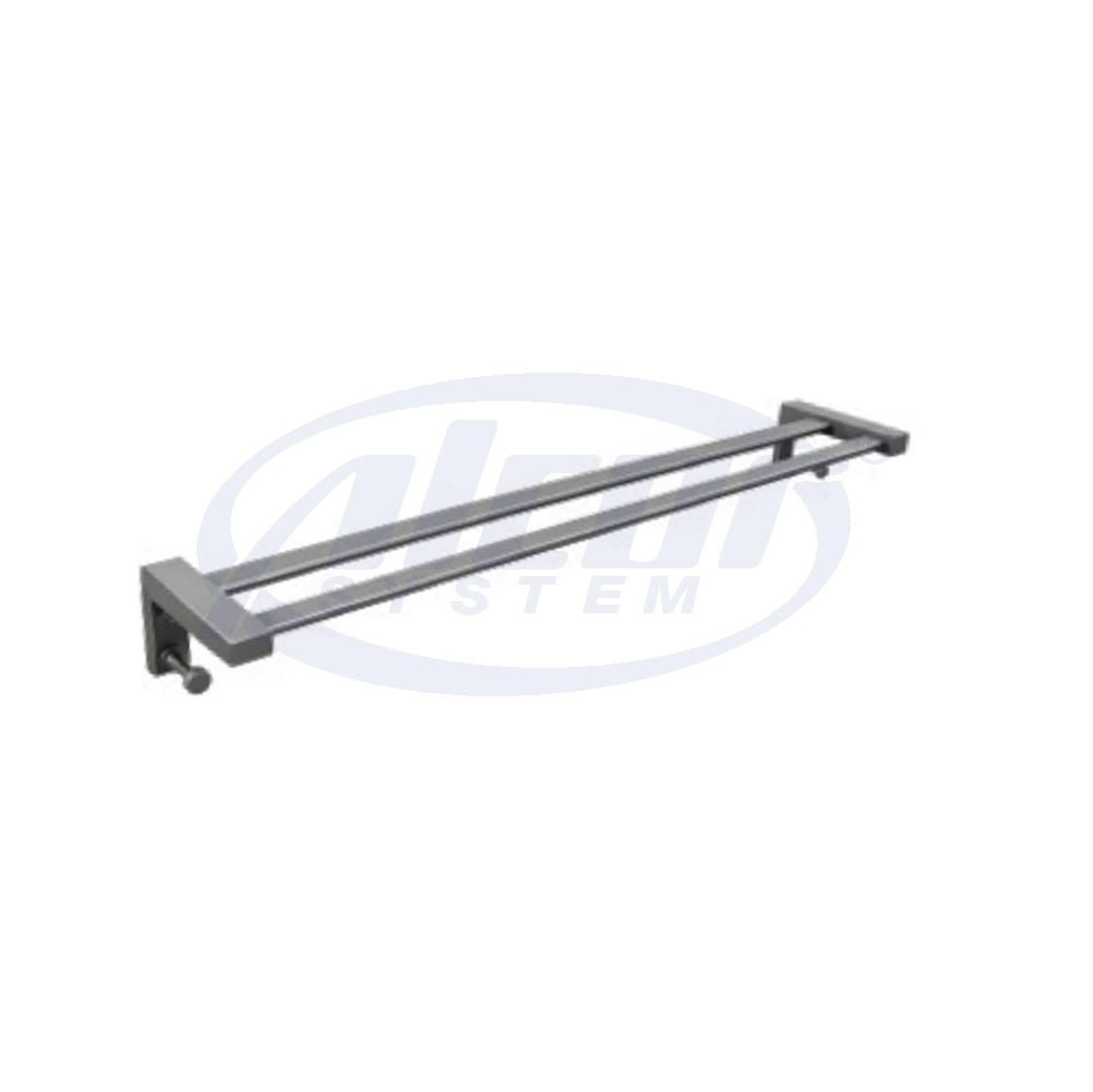 Double Aluminium Towel Hanger #BA-Z51-LH2-GM