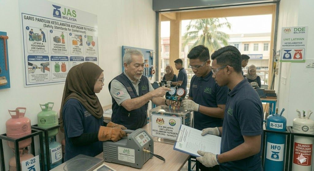 refrigerant leak safety standards Malaysia DOE