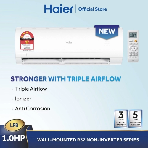 Haier 1.0HP Non Inverter Air Conditioner R32 HSU-10LPB21
