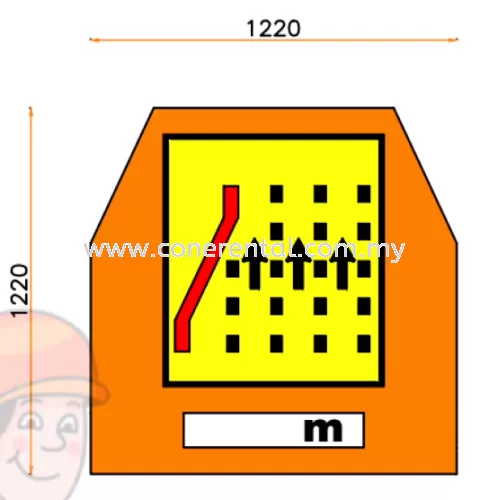 Highway LLM Advance Warning 3 Lane Closure Signboard A-Shape/Post For Rental