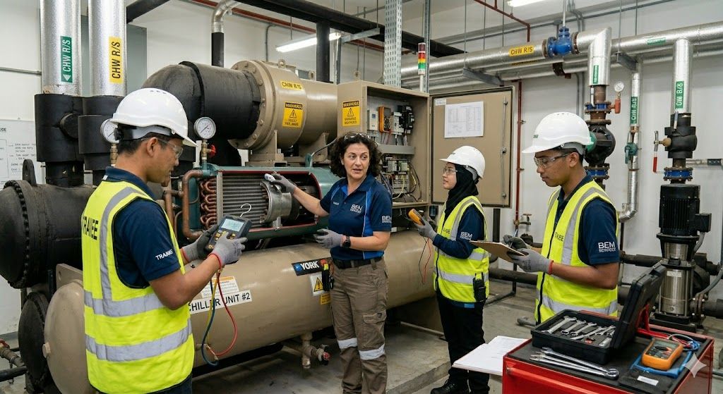 Building service chiller technician training