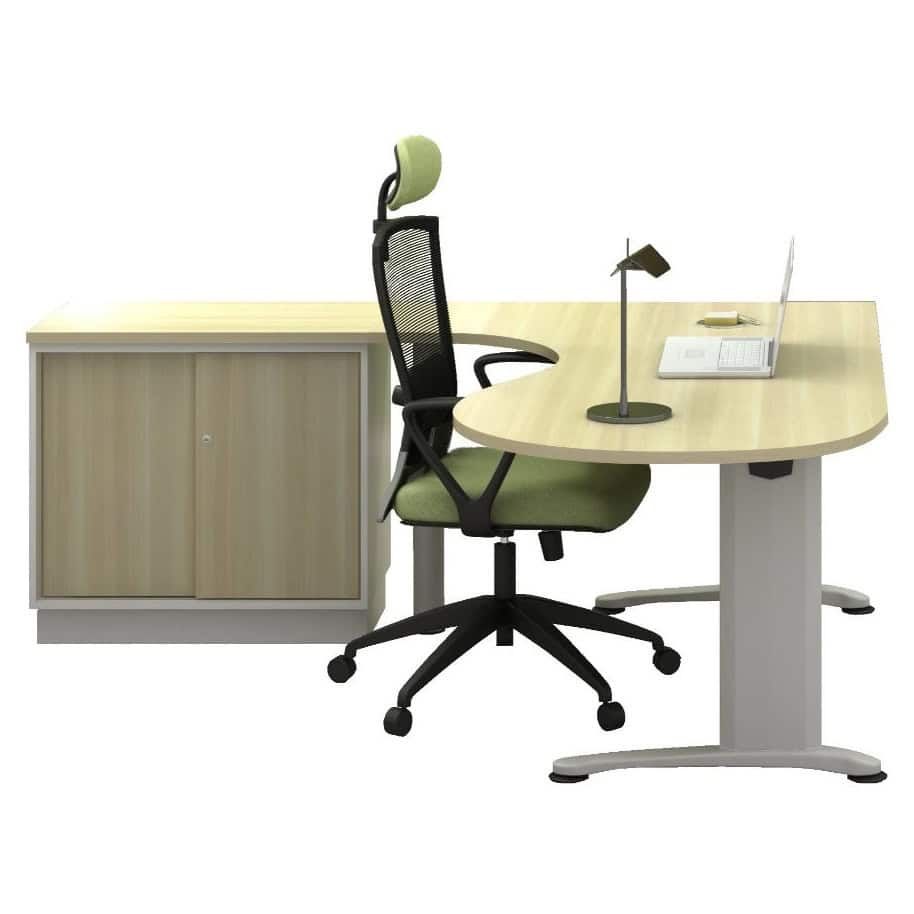 6 ft Executive L Shape Writing Table Set OFBM66SET1