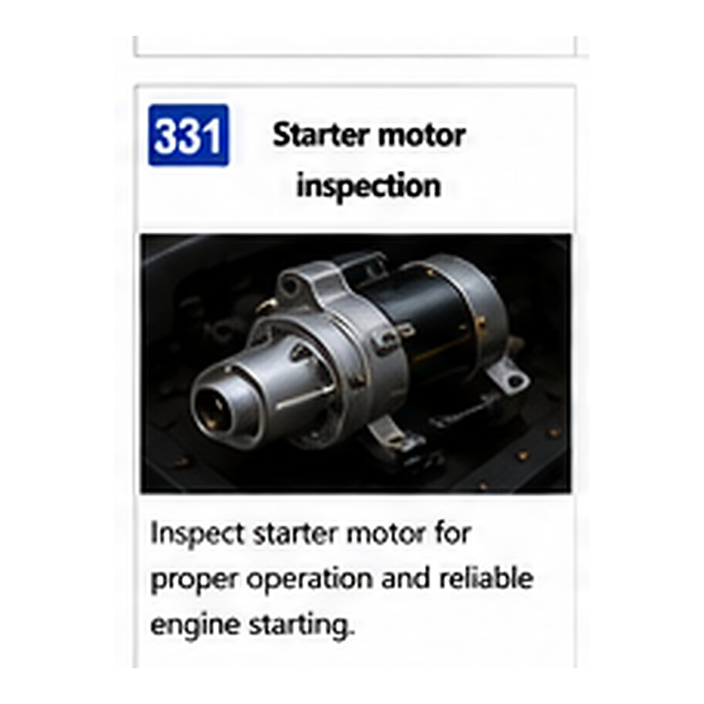 Starter Motor Inspection