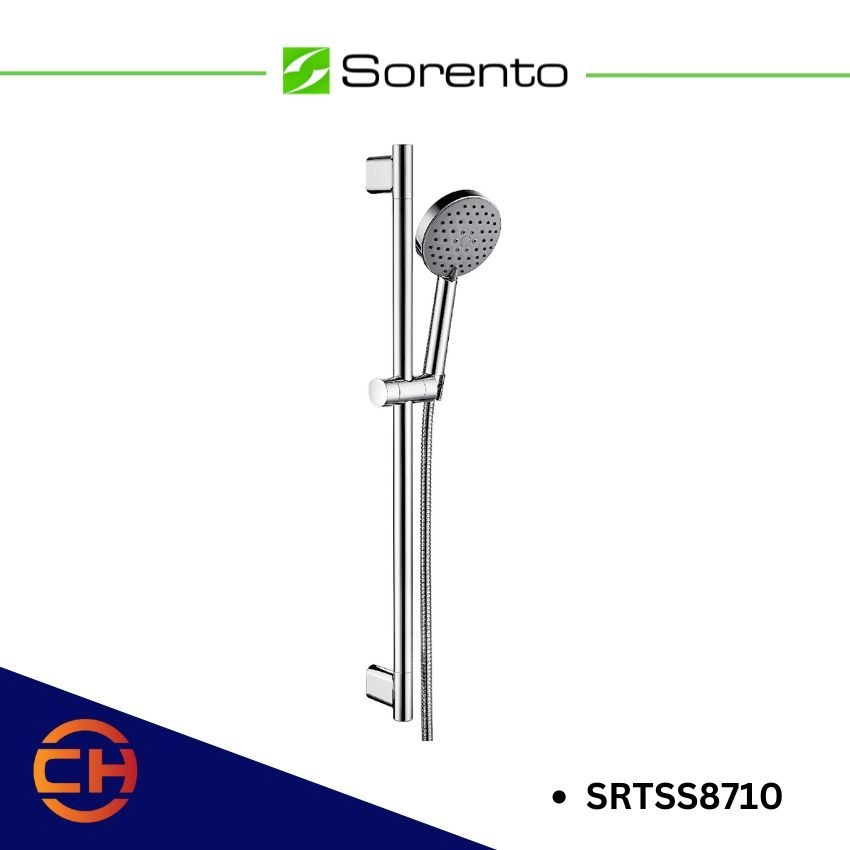 SORENTO BATHROOM SHOWER & BIDET SRTSS8710 / SRTSS8720 / SRTSS8730 Sliding Bar c/w 3 Functions Chrome  ( H680xD110mm )