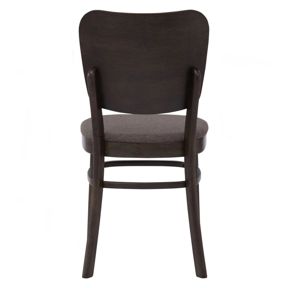 Beverly Dining Chair (Dark Walnut, Brown Fabric)