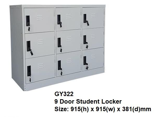 GY322 - 9 COMPARTMENT STUDENT LOCKER