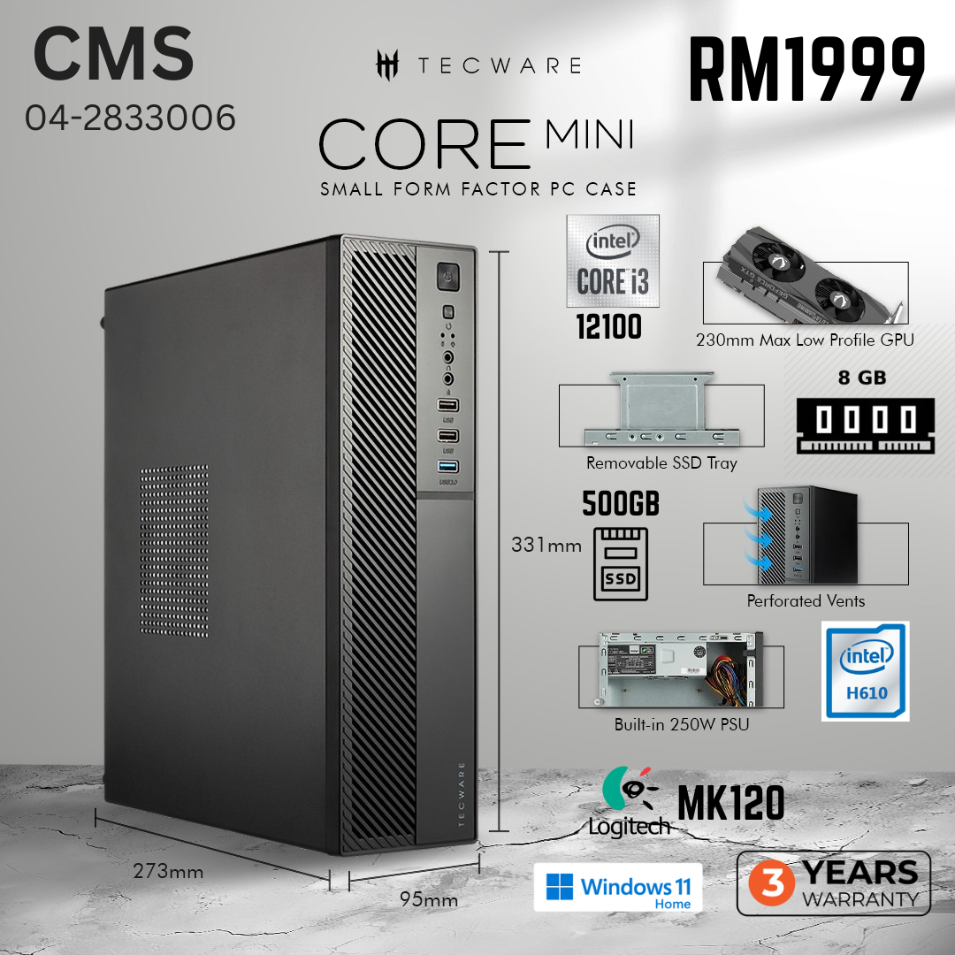 INTEL CORE I3 GEN12 TECWARE SFF