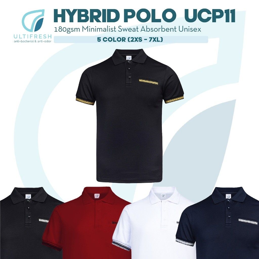 ULTIFRESH Plain Polo T Shirt Hybrid Minimalist Polo Tshirt Unisex UCP11
