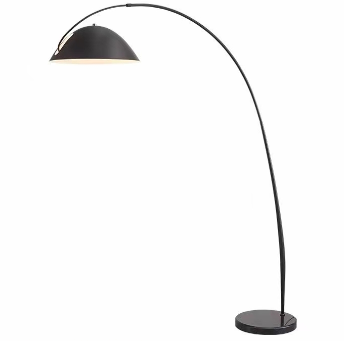 FLOOR LAMP CURVY DESIGNER METAL SHADE