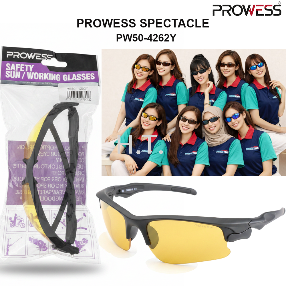 PROWESS SPECTACLE | SAFETY PROTECTIVE EYEWEAR | LIGHTWEIGHT INDUSTRIAL SAFETY GLASSES ( PW50-4262Y )